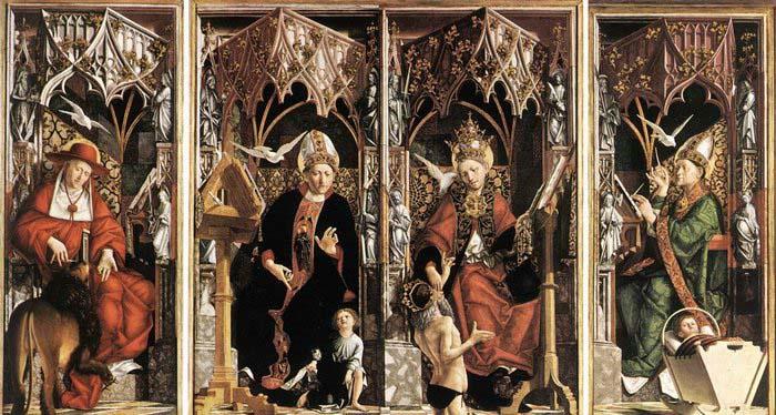 PACHER, Michael Altarpiece of the Church Fathers Sweden oil painting art